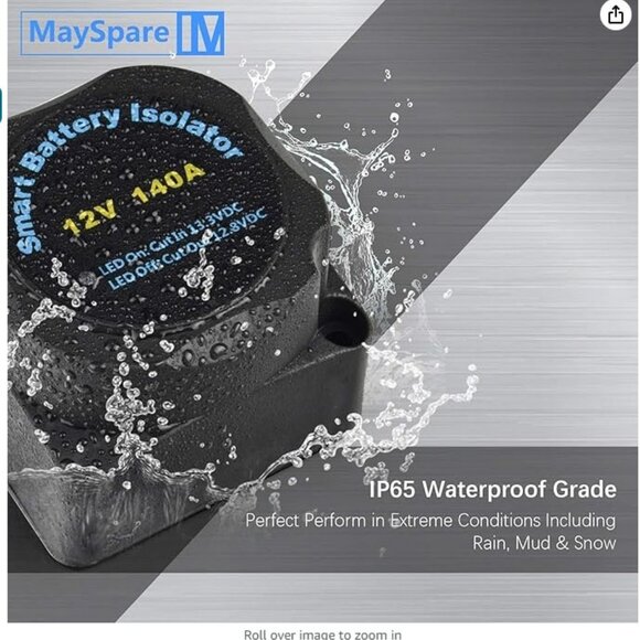 MaySpare 12V 140Amp Voltage Sensitive Relay VSR Double Battery Charging Relay - Picture 4 of 6